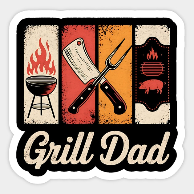 Grill Dad Design Sticker by Designed By Marty